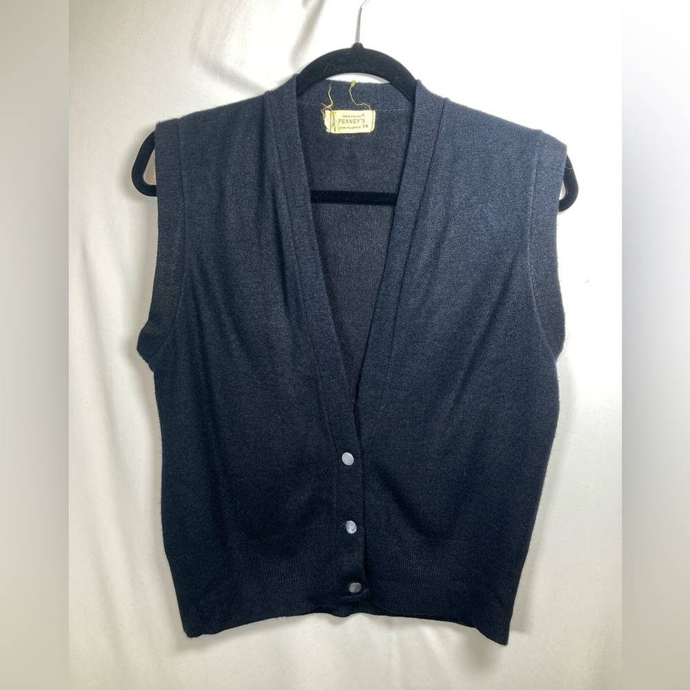 Rare Find! 1950s Penney’s (JcPenney’s) V-Neck Sweaterr Vest Sz 38